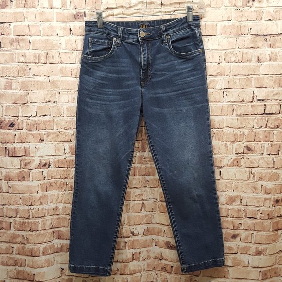 Kut from the Kloth High Rise Crop Straight Leg Jeans Size 6 - Picture 1 of 13